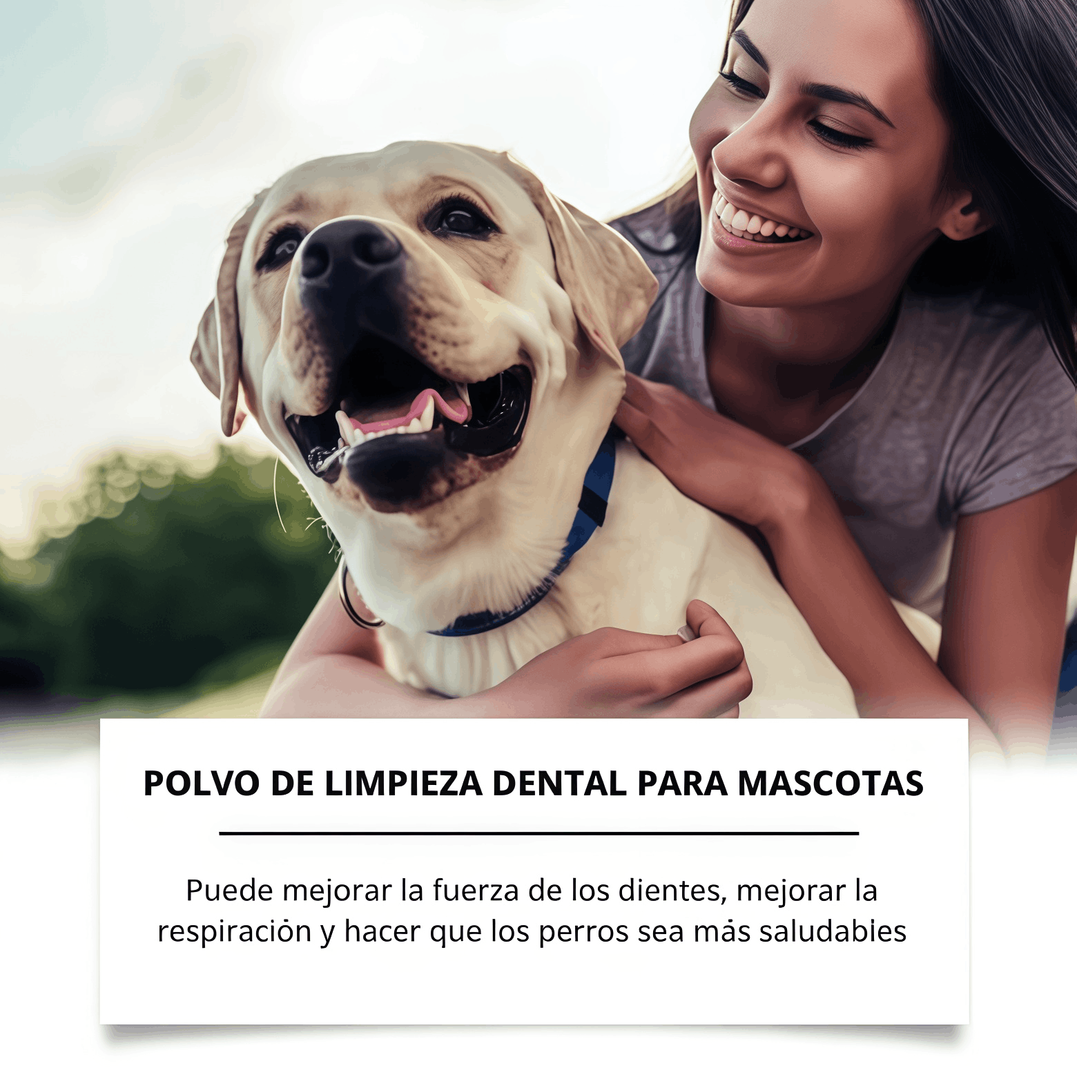 Polvo Dental Natural para mascotas