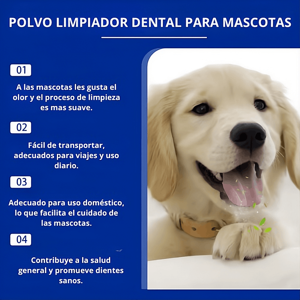 Polvo Dental Natural para mascotas